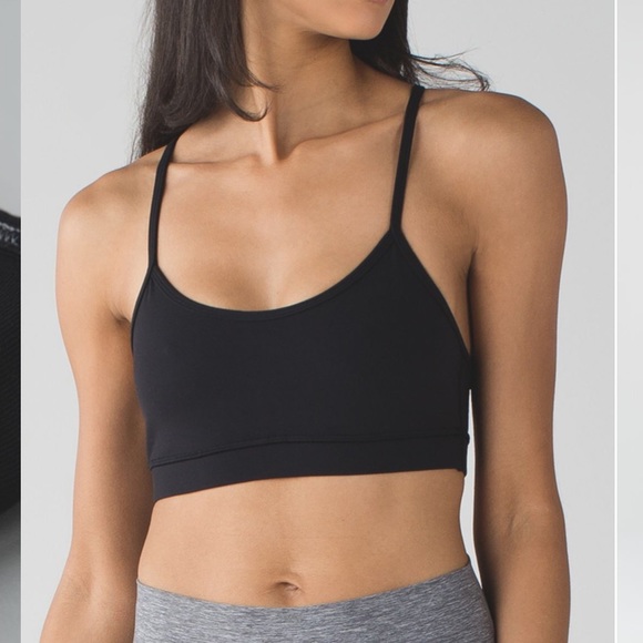 Black Lululemon Size 4 Flow Y Bra IV - Picture 2 of 4